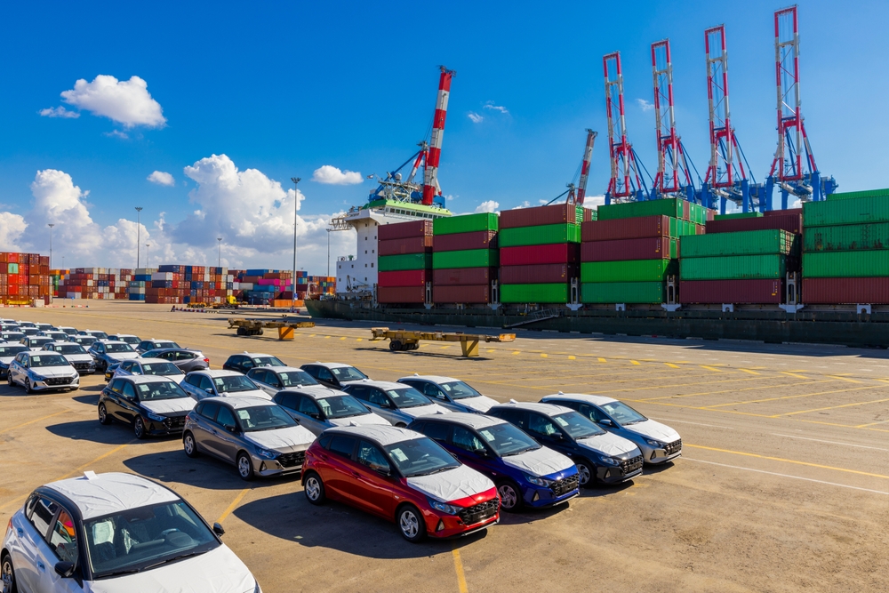 cars on a port
