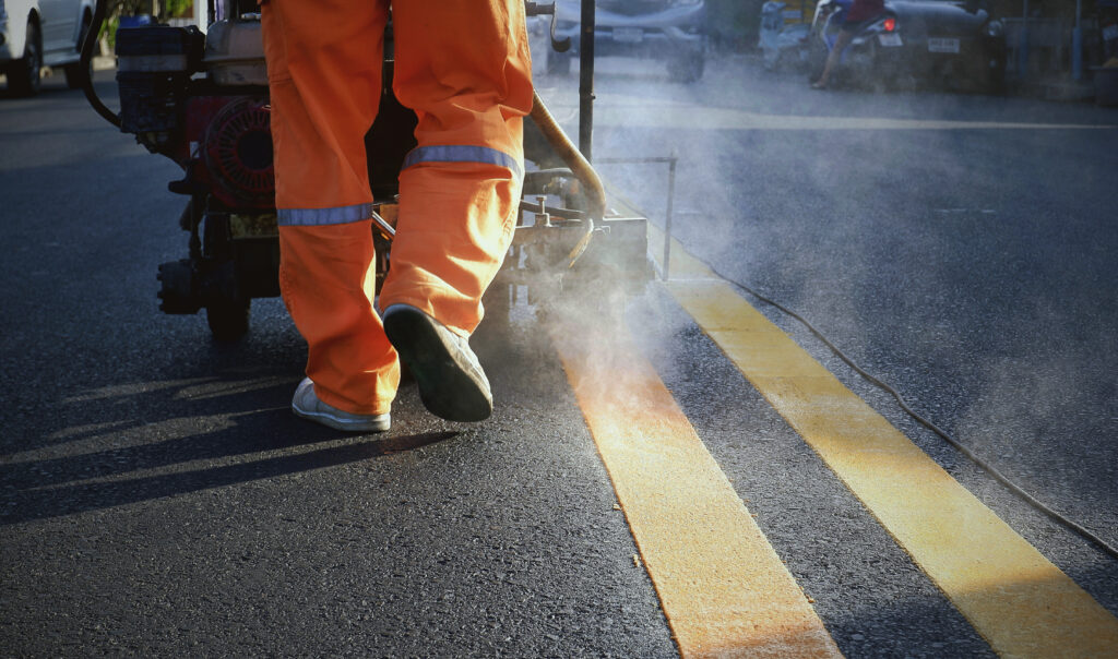 applying road markings